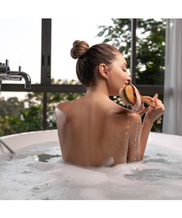 Spclsim Bath Brush Set - Shower Back Scrubber for Gentle Exfoliation | Dry/Wet Skin Exfoliator for Men and Women - Improve Circulation - Buy Online on SooperMarket.com