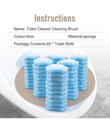 Knadgbft Disposable Toilet Cleaning System Disposable Toilet Flushable Refill Brush Flushable Refills - 60 Refills - Buy Online on SooperMarket.com