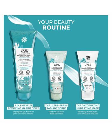 Yves Rocher Oxygenating Hydrating Mask - Pure Algue for Normal to Combination Skin | Moisturize & Revitalize | 2.5 fl oz - International Shipping Available - Buy Online on SooperMarket.com
