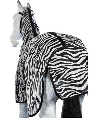 Buy Marengos Zebra Flying Ceiling Breathable Eczema Protection Insect Defense Outdoor Horse Blanket 95cm in White/Black - Buy Online on SooperMarket.com