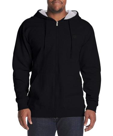 Champion Men's Big and Tall Fleece Zip-Up Hoodie Jacket in Black 2XLT | Shop Now - Buy Online on SooperMarket.com