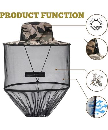 Toatelu Beekeeper Hat with Mosquito Net - 2-Pack Foldable Outdoor Cap for Camping Hiking & Gardening - Buy Online on SooperMarket.com