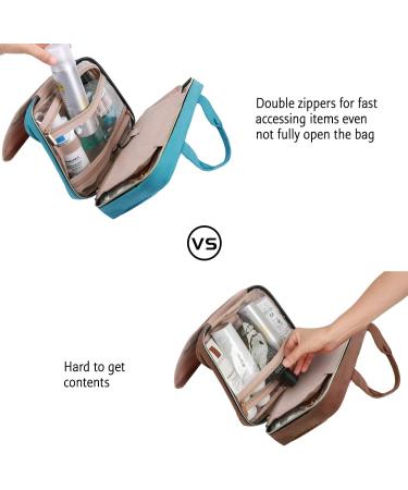 BAGSMART Large Hanging Toiletry Bag | Womens Cosmetic Travel Wash Bag | Lake Blue | Full-Sized Container | - Buy Online on SooperMarket.com