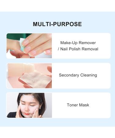 SHINO Multi-Purpose Cotton Pads - 100% Cotton Biodegradable Makeup Remover for Sensitive Skin - 4-Layer Chemical-Free Face Pads - International Shipping Available - Buy Online on SooperMarket.com