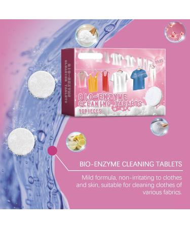 Haoyull Pack of 10 Laundry Detergent Sheets 100Pieces Explosives Salts Enzyme Cleans Tablets for Powerful Cleans - Buy Online on SooperMarket.com