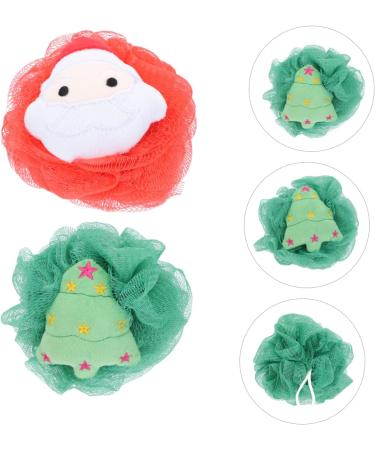 2pcs Exfoliating Bath Ball Shower Puff Sponges for Girls - Soft Bathing Loofah Accessories | Ideal for Holiday Gifting - Buy Online on SooperMarket.com