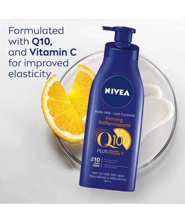 NIVEA Q10+ Firming Body Lotion | With 2 antioxidants : Q10 coenzyme + Vitamin C for healthy looking skin | Quick Absorbing | Firmer Feeling Skin in 10 Days | For Dry to Very Dry Skin - Buy Online on SooperMarket.com