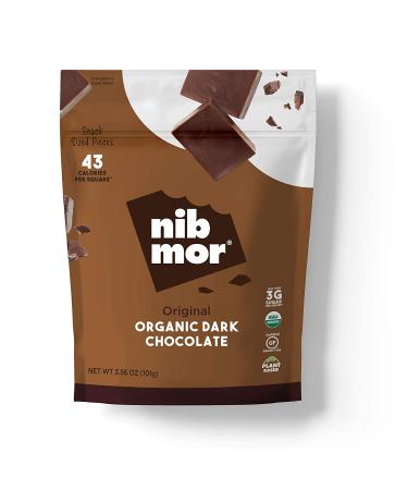 Nib Mor Vegan Dark Chocolate - Pack of 6 | 72% Cacao, Gluten Free, Organic Snack Squares - Buy Online on SooperMarket.com