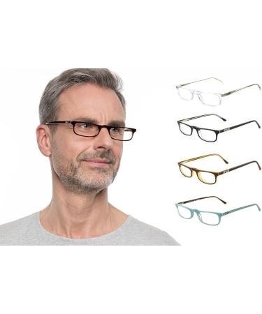 Edison & King Brown Reading Glasses +2.50 dpt | Premium Lenses 2 Wearing Options - International Shipping Available - Buy Online on SooperMarket.com