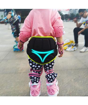 Kids Skating Protective Butt Pad | Adjustable Hip Protection Shorts for Skiing & Snowboarding | Ages 3-10 | Black - Buy Online on SooperMarket.com