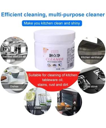 Foam Rust Remover Kitchen All-Purpose Cleaning Powder Kitchen Instant Cleaning Powder Kitchen Clean All Purpose Cleaning Foam Soak To Clean Greasy Dirt Comes with 3 Crevice Brushes (250g+110g) - Buy Online on SooperMarket.com