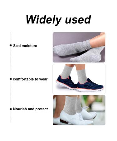 Lurrose Men's Moisturizing Cotton Gel Socks - Foot Repair & Care Treatment for Dry Cracked Skin - 2 Pack Light Gray - Buy Online on SooperMarket.com