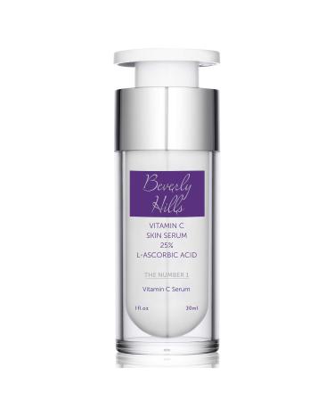 BEVERLY HILLS Anti Aging Vitamin C Serum (25%) for Face with Hyaluronic Acid & L-Ascorbic Acid for Hyperpigmentation & Collagen Production | Vit C Face Serum for Skin Hydration & UV Protection 30 mL