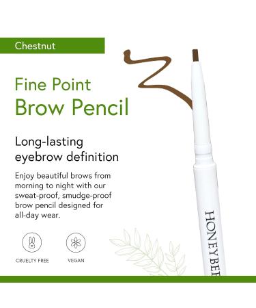 Buy Honeybee Gardens Fine Point Brow Pencil - Chestnut | Long-Lasting Vegan & Cruelty-Free Eyebrow Definition - Ships Internationally - Buy Online on SooperMarket.com