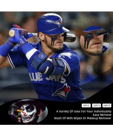 Eye Black Baseball Kits | Face & Body Paint Sticks for Athletes | Halloween SFX Makeup | 6PCS Black - Buy Online on SooperMarket.com