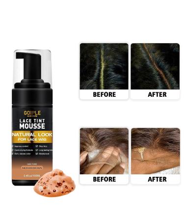 Lace Tint Melting Hair Mousse for Women Hair Wigs - Mocha Medium Brown - Buy Online on SooperMarket.com