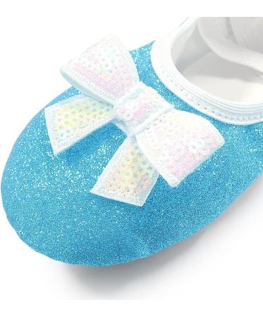 WYHDY Glitter Ballet Dance Shoes for Girls Toddler/Kid - Shiny Blue, Size 10.5 Narrow - Buy Online on SooperMarket.com