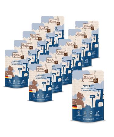 Mjamjam - Premium wet food for cats - squeeze - pure meat enjoyment - delicate duck pure 12 -pack (12 x 125 g) grain free with extra meat duck 125 g (12 pack)