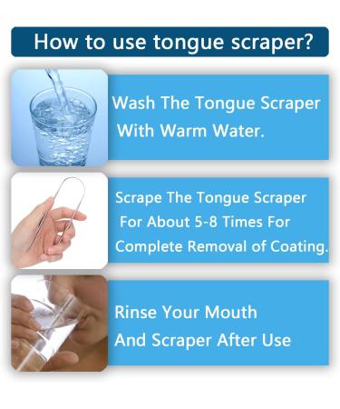 Stainless Steel Tongue Scraper | U-Shaped Tongue Cleaner for Bad Breath & Oral Health - Buy Online on SooperMarket.com