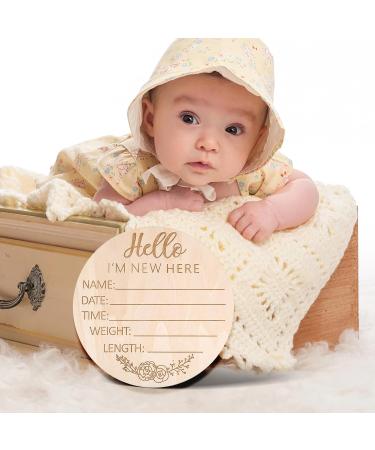 Ouligay Wooden Baby Announcement Sign - Hello World - Birth Announcement Prop for Newborns - 5.83 Inch - Buy Online on SooperMarket.com