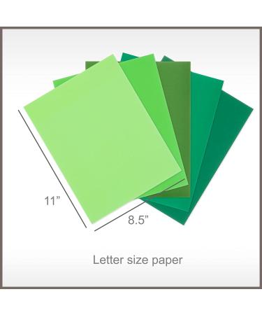 Cardstock 8.5 x 11 Paper Pack - Assorted Colored Scrapbook Paper 65lb - Double Sided Card Stock for Crafts Embossing Cardmaking - 50 Sheets Solid Core Greens - Buy Online on SooperMarket.com