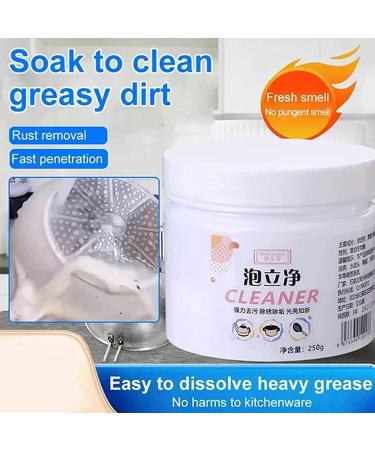 Foam Rust Remover Kitchen All-Purpose Cleaning Powder Kitchen Instant Cleaning Powder Kitchen Clean All Purpose Cleaning Foam Soak To Clean Greasy Dirt Comes with 3 Crevice Brushes (250g+110g) - Buy Online on SooperMarket.com