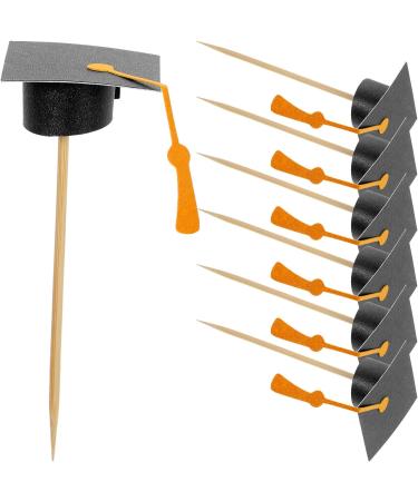 Warmhm 7pcs Graduation Cap Cake Toppers 2024 Graduation Cupcake Toppers Dessert Picks Appetizer Picks Congrats Grad Cake Topper for 2024 Graduation Celebration Party - Buy Online on SooperMarket.com