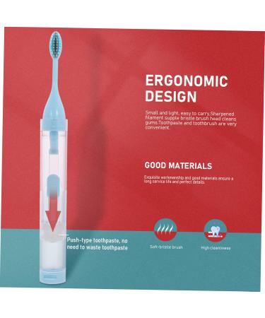 Merlan 3ST Manual Travel Toothbrush Compact Cleaning Brush for Home & Travel 1 Pack Blue - Buy Online on SooperMarket.com
