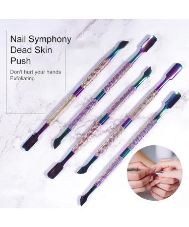 Double Side Rust-Proof Nail Pusher Stainless Steel Anti-Slip Solid Nail Tool Exfoliating Accessories Super nice elegant Nails Tool-Golden - Buy Online on SooperMarket.com