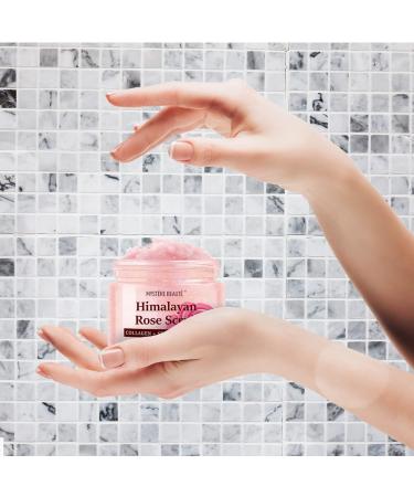 Himalayan Salt Body Scrub with Collagen and Stem Cells 12 oz - Exfoliating Salt Scrub for Cellulite, Acne Scars, Wrinkles - Deep Cleansing and Moisturizing Formula - Buy Online on SooperMarket.com
