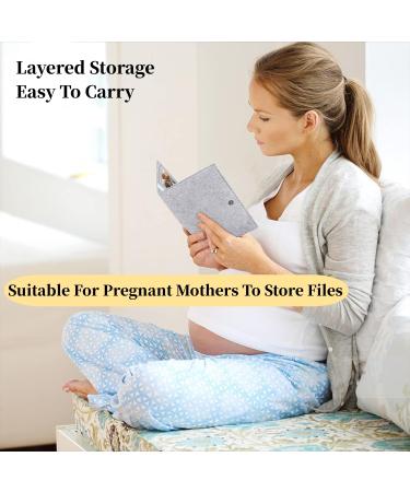 Motherpass Cover in Dark Gray | Felt Pregnancy Diary Organizer for Ultrasound Documents & Vaccination Pass - Perfect Gift for Expectant Mothers - Buy Online on SooperMarket.com
