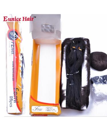 28pcs Set Human Hair Extensions with Closure - 100% Natural Weave (#1) for International Shipping - Buy Online on SooperMarket.com