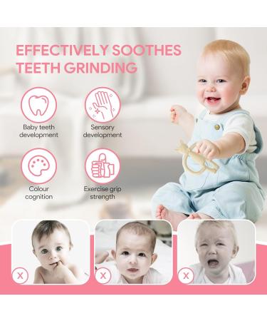 Clundoo Baby Biting Toys - Silicone Elephant & Rabbit Dental Aids for 3-24 Months - Soothe Sore Gums with Comfortable Bite Rings - Buy Online on SooperMarket.com