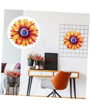 PRETYZOOM Sunflower Art Decor Iron Sunflower Hanging Ornament Sunflower Wall Decor - Buy Online on SooperMarket.com