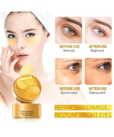 RABIOTA 24K Gold Under Eye Mask 30 Pairs - Collagen Eye Patches for Firming, Moisturizing, and Dark Circles - Yellow Eye Gel Pads - Buy Online on SooperMarket.com