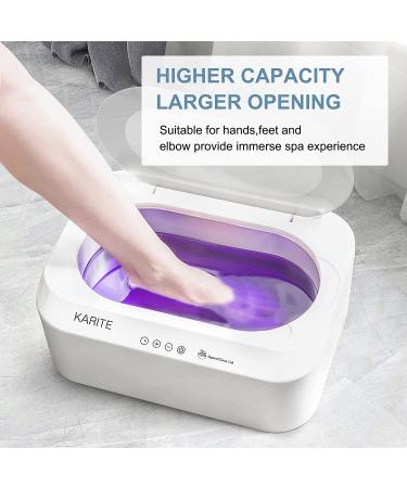 KARITE Paraffin Wax Machine with Auto Open Lid - Arthritis Paraffin Bath for Hands and Feet | Fast Wax Meltdown | Precision Temperature Control - 4500ml Warmer + 8 Refills (White) - Buy Online on SooperMarket.com