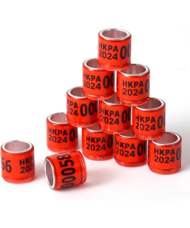 100PCs Multicolor Aluminum Pigeon Leg Rings | 2024 HKPA Training Footrings for Bird Identification | Durable Plastic Tauben Leg Bands - Buy Online on SooperMarket.com