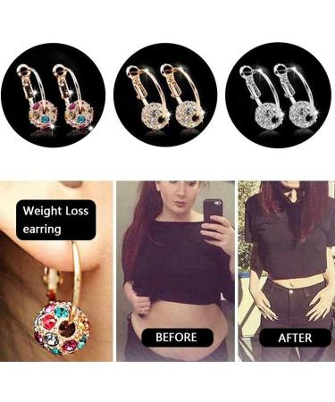 Lymphatic Drainage Slimming Earrings Magnetic Therapy Weight Loss Earrings EarAcupressure Magnetherapy Earrings for Women 3pairs-a - Buy Online on SooperMarket.com
