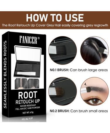Root Cover Up Black Hairline Powder Root Touch Up Powder Hide Your Grey Roots and Bald Spots Quickly and Easily Root Cover Up Hair Toppers for Women & Men Hair Fibers for Thinning Hair 6.5g - Buy Online on SooperMarket.com