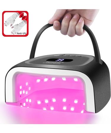 Rechargeable 60W Cordless UV Nail Lamp with 42 Red-Light Beads - Professional Gel Nail Light for Gel Polish | Automatic Sensor & Portable Nail Dryer | S20-Black - Buy Online on SooperMarket.com
