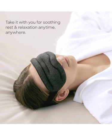Ostrichpillow Hot & Cold Eye Mask - Clay Beads Therapy for Dark Circles, Eye Bags, Headaches - Velcro Closure, 2 Protective Bags - Dark Night - Buy Online on SooperMarket.com
