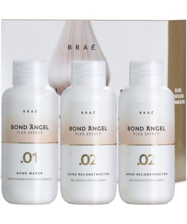 Bond Angel Plex Effect, Treatment Kit for Bleaching and Coloring protection for All Hair Types - Step 1, 2, 2 (3.38 fl. oz)