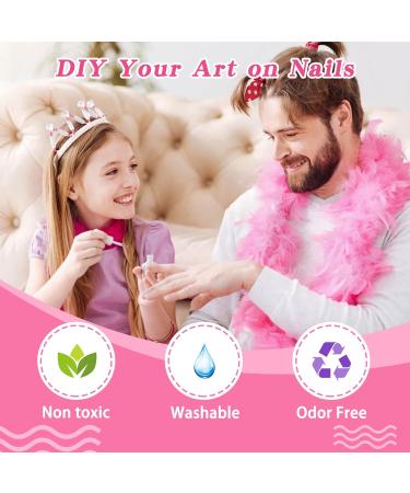 Non-Toxic Children's Nail Polish Set - 12 Colors Peel-Off & Quick Drying - Perfect Birthday Gift for Girls Age 3+ - Buy Online on SooperMarket.com