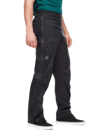 Black Diamond Stormline Stretch Full Zip Rain Pants - Men's | Black | Medium - Buy Online on SooperMarket.com