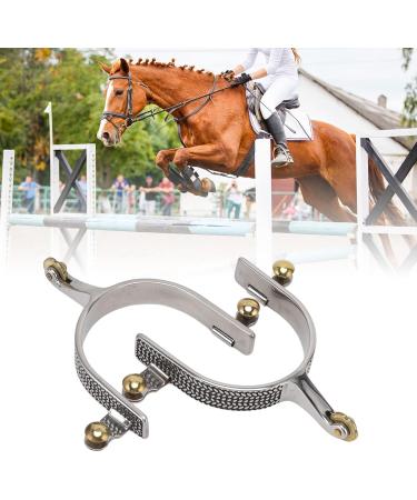 Stainless Steel Roller Spurs - Equestrian Gear Accessories for Horse Training | 5.1 x 3.5 x 0.8in | For Men and Women - Buy Online on SooperMarket.com