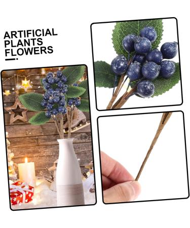 ABOOFAN 15 Pcs Artificial Berry Cuttings Christmas Faux Apples Fake Berries Green Garland Artificial Pine Picks Decor Xmas Tree Picks Blue Flowers Cherry Bean Sticks Iron Dark Bluex3pcs 18X7.5X3CMx3pcs - Buy Online on SooperMarket.com