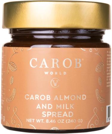Carob Almond and Milk Spread | Gluten-free & No Added Sugar | Pack of 6 (6x240g) - Buy Online on SooperMarket.com