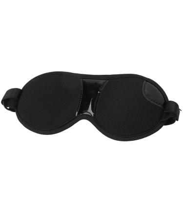 Magnet Blindfold Sleeping Blindfold Black Soft Polyester for Home Use for Different Head Size