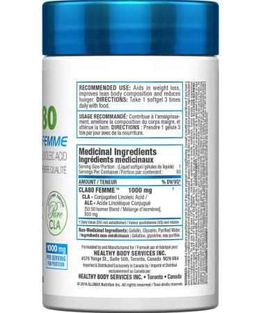 FEMME FIT - CLA80 Femme - Premium Grade Conjugated Linoleic Acid - 60 Count - Buy Online on SooperMarket.com