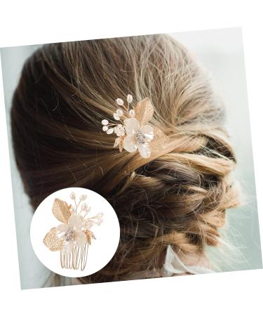 PLAFOPE Gold Leaf Side Comb Metal Hair Comb Hair Side Comb for Women Hair Comb Clip Comb Clips for Hair Leaf Hair Accessories Girl Headpiece Wedding Bride Headpiece Side Comb Headpiece - Buy Online on SooperMarket.com